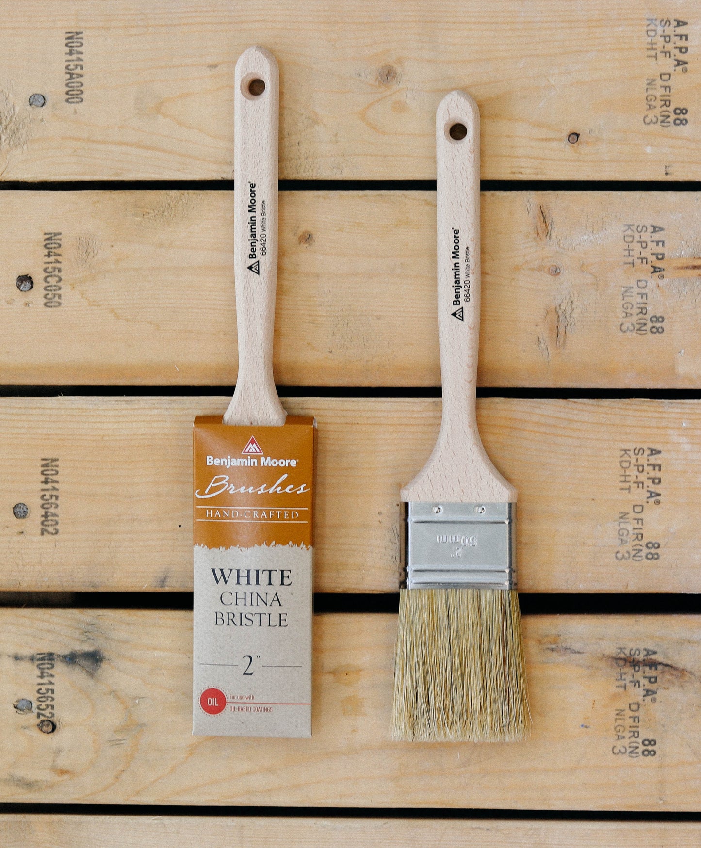 Custom Crafted White China Bristle Brush