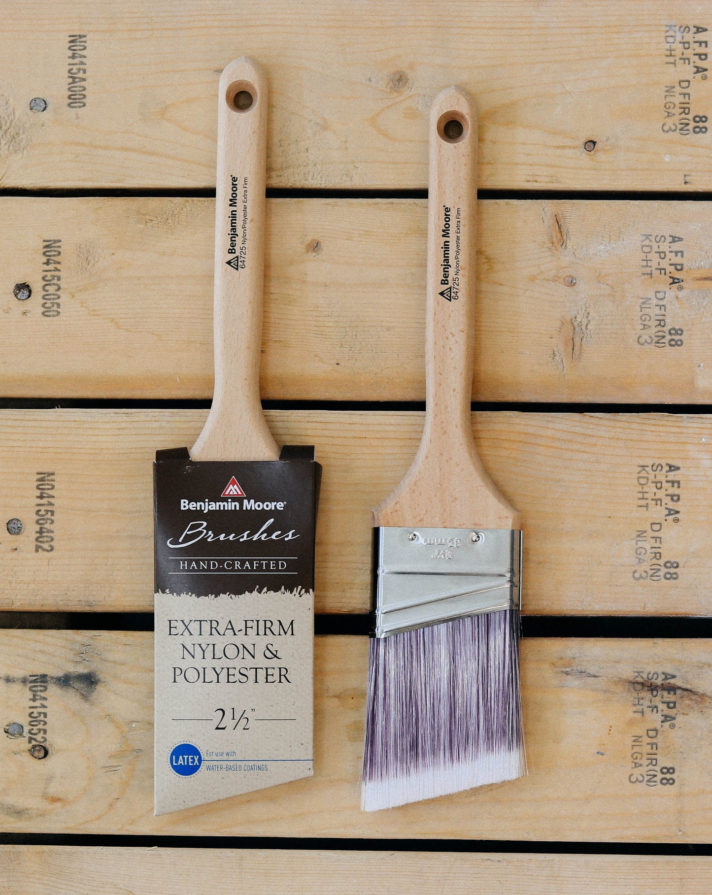 Custom Crafted Extra-Firm Nylon/Polyester Brush - Angled