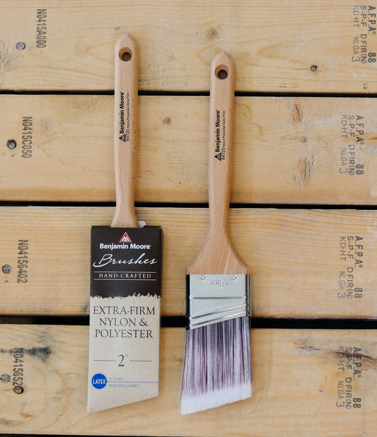 Custom Crafted Extra-Firm Nylon/Polyester Brush - Angled